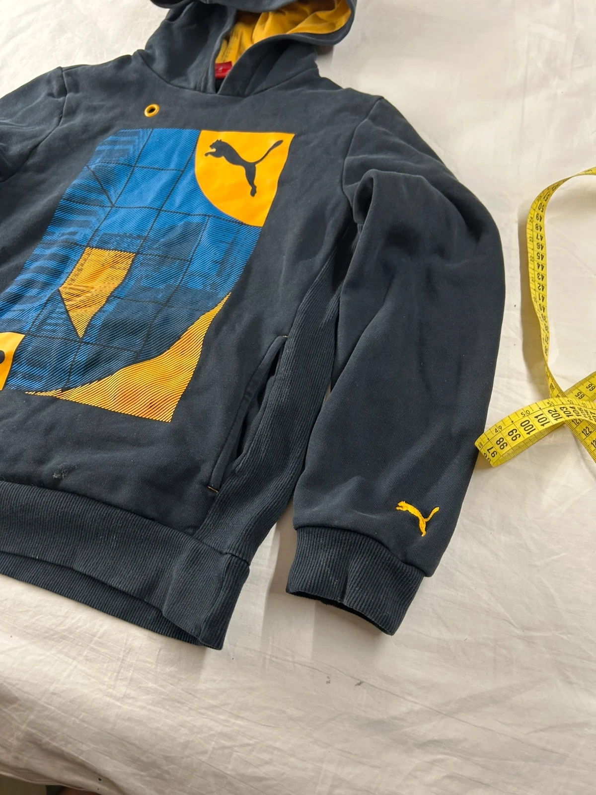 Black hoodie with puma print size 12 years – photo 7